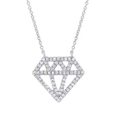 0.15ct 14k White Gold Diamond Pendant